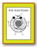 iPhone and Android Evil Sushi color sheet